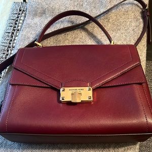 Michael Kors burgundy convertible crossbody.